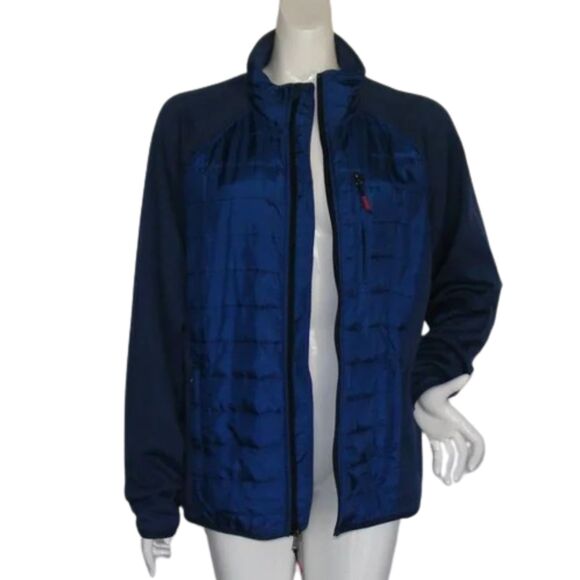 ORVIS Coat, L, Blue, Quilted Body, Zipper front, Pockets, Long sleeve - Picture 4 of 14